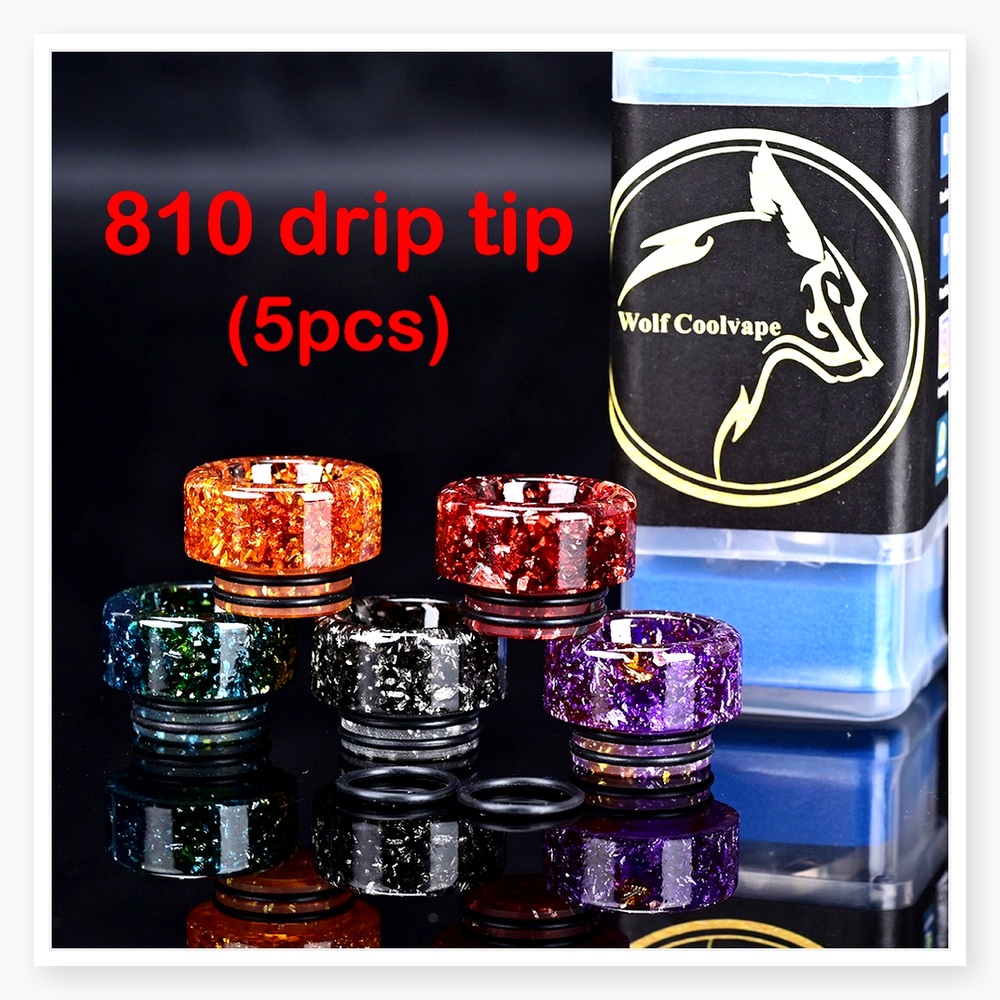 Drip Tip Resin - 5 pezzi di bocchini Wolfcoolvape 810